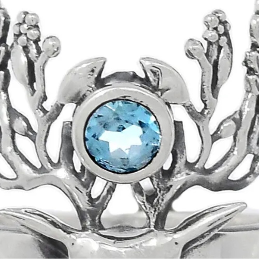 Earth Deer Sterling Silver rings with natural gemstones - Picture 3 of 4